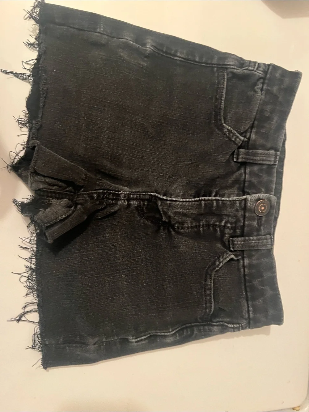 American Eagle Outfitters Black Denim Cutoff Shorts